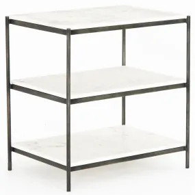 Felix Nightstand, Hammered Grey