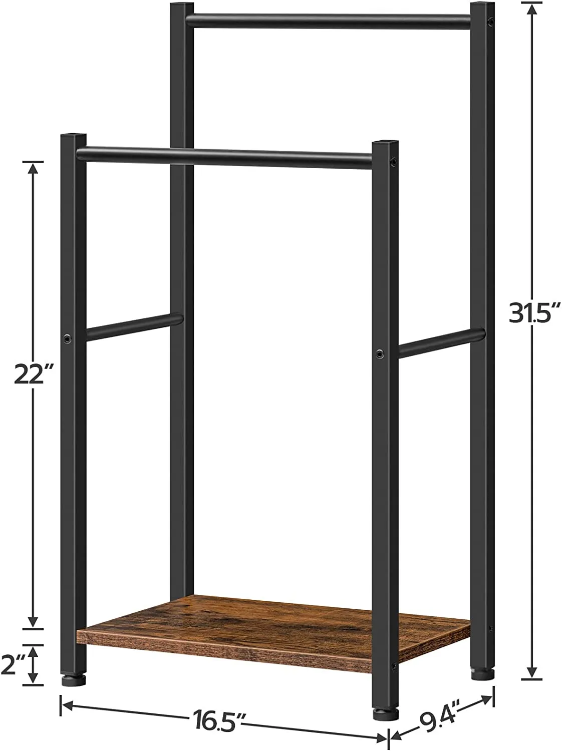 Freestanding Towel Rack, 2 Tier Freestanding Towel Holder