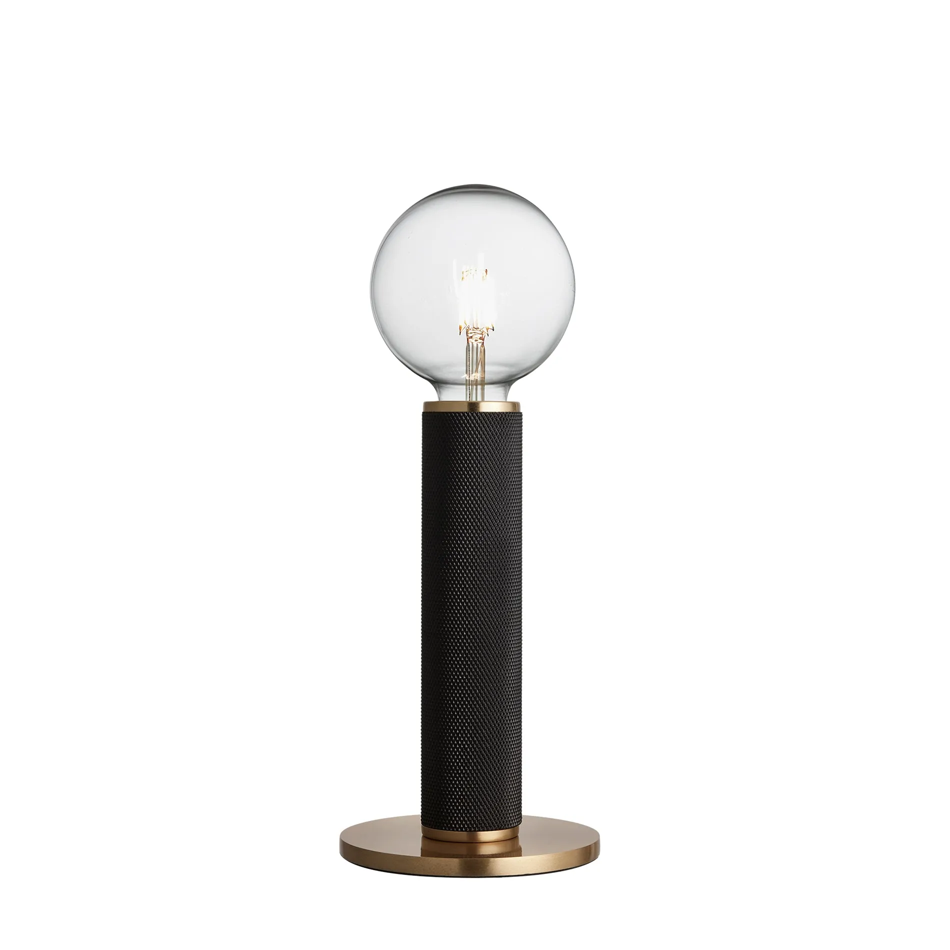 Knurled Edison Table Lamp - Black