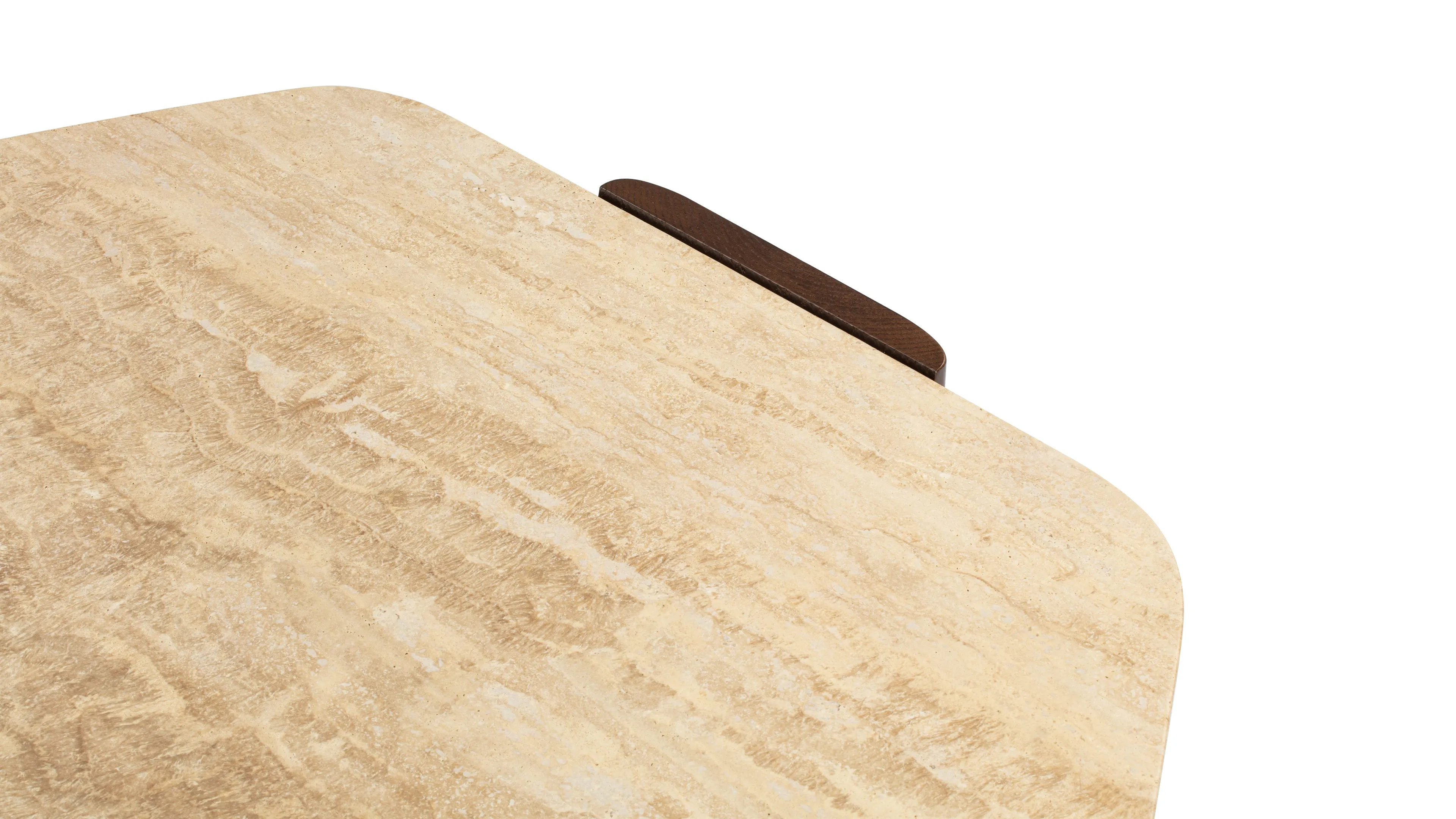 Lob - Lob Coffee Table, Travertine and Walnut