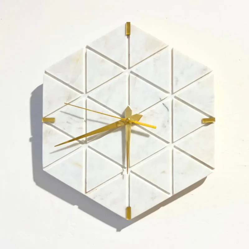 Mayna Handcrafted Marble Wall Clock