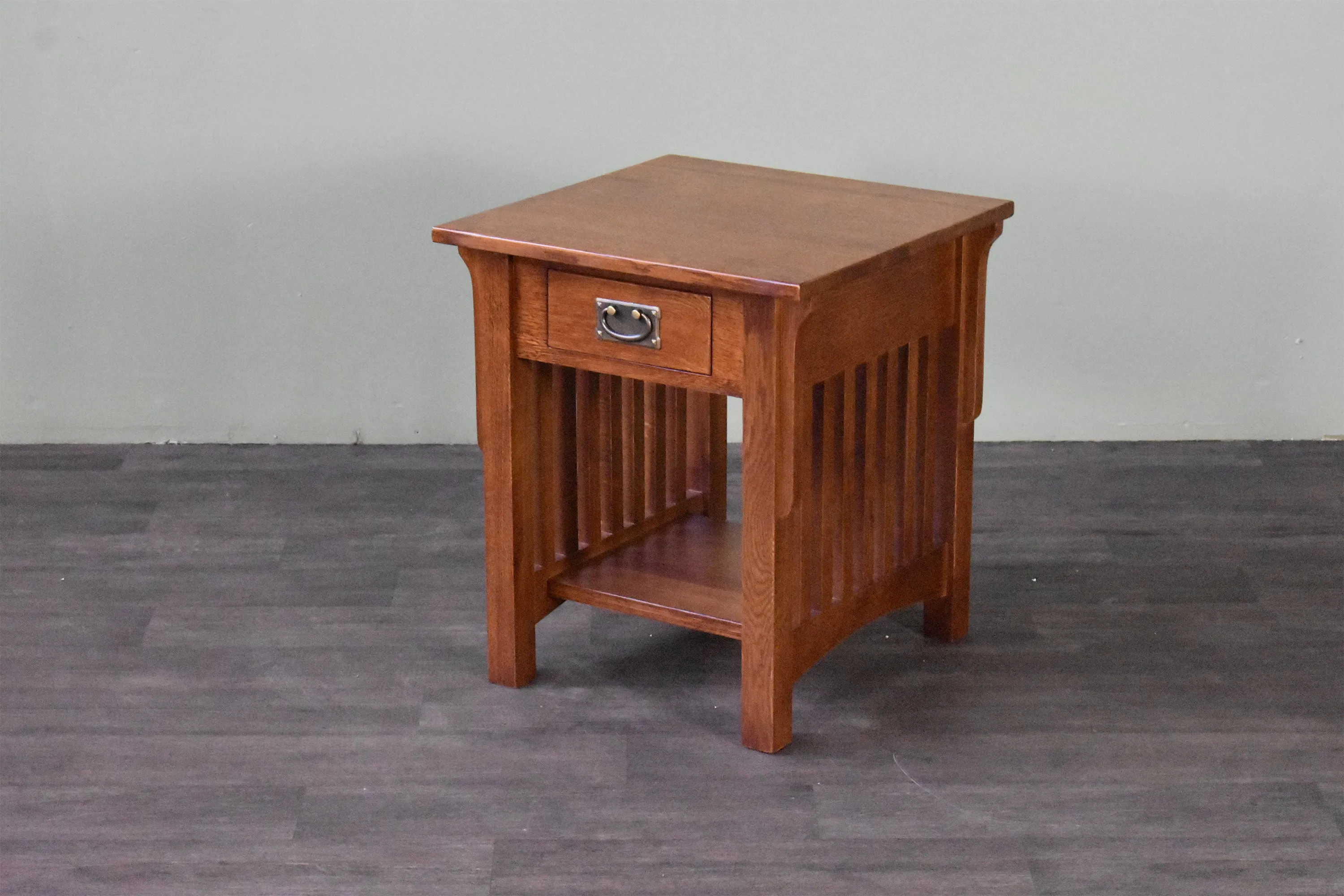 *Mission 1 Drawer Crofter End Table - Golden Brown (GB1)