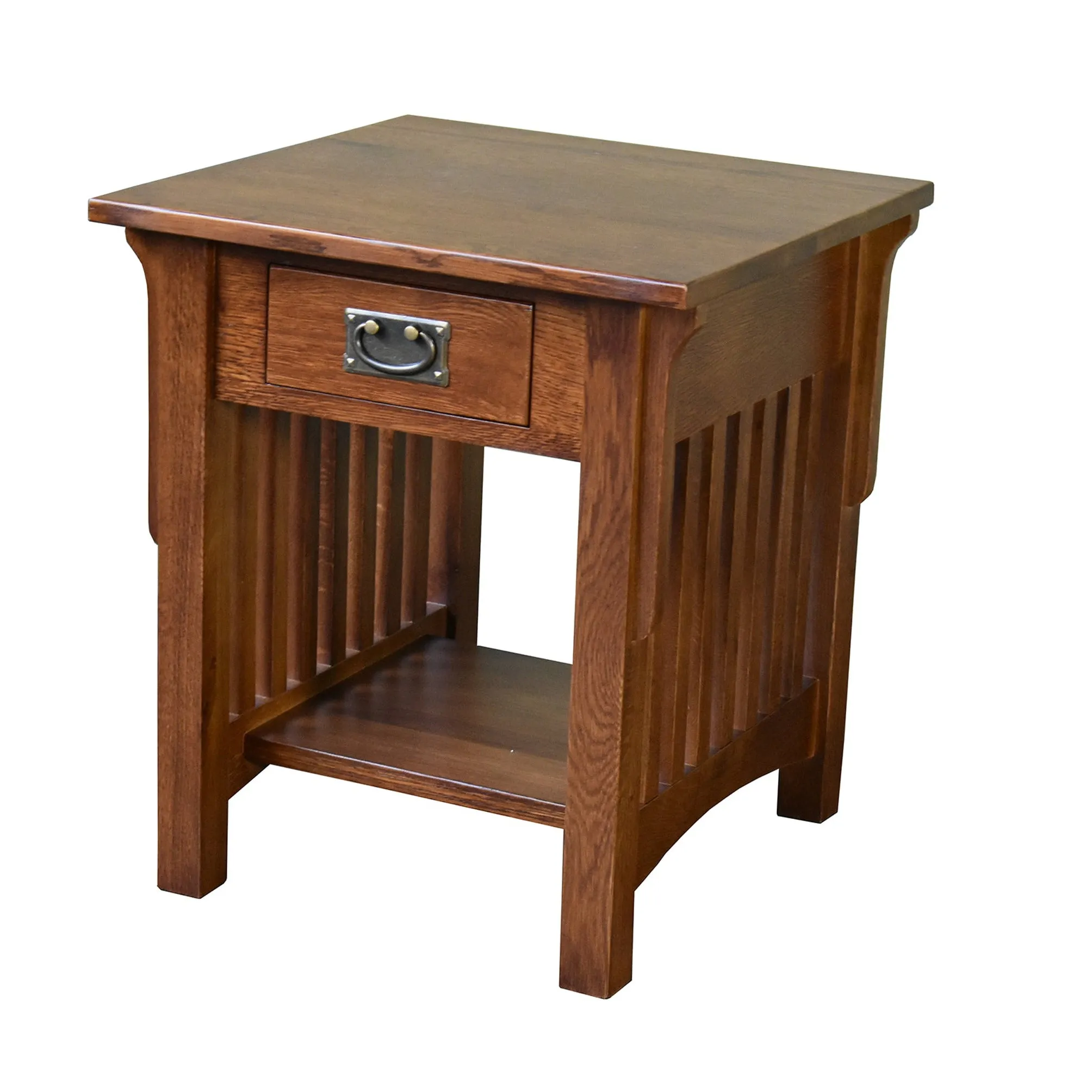 *Mission 1 Drawer Crofter End Table - Golden Brown (GB1)