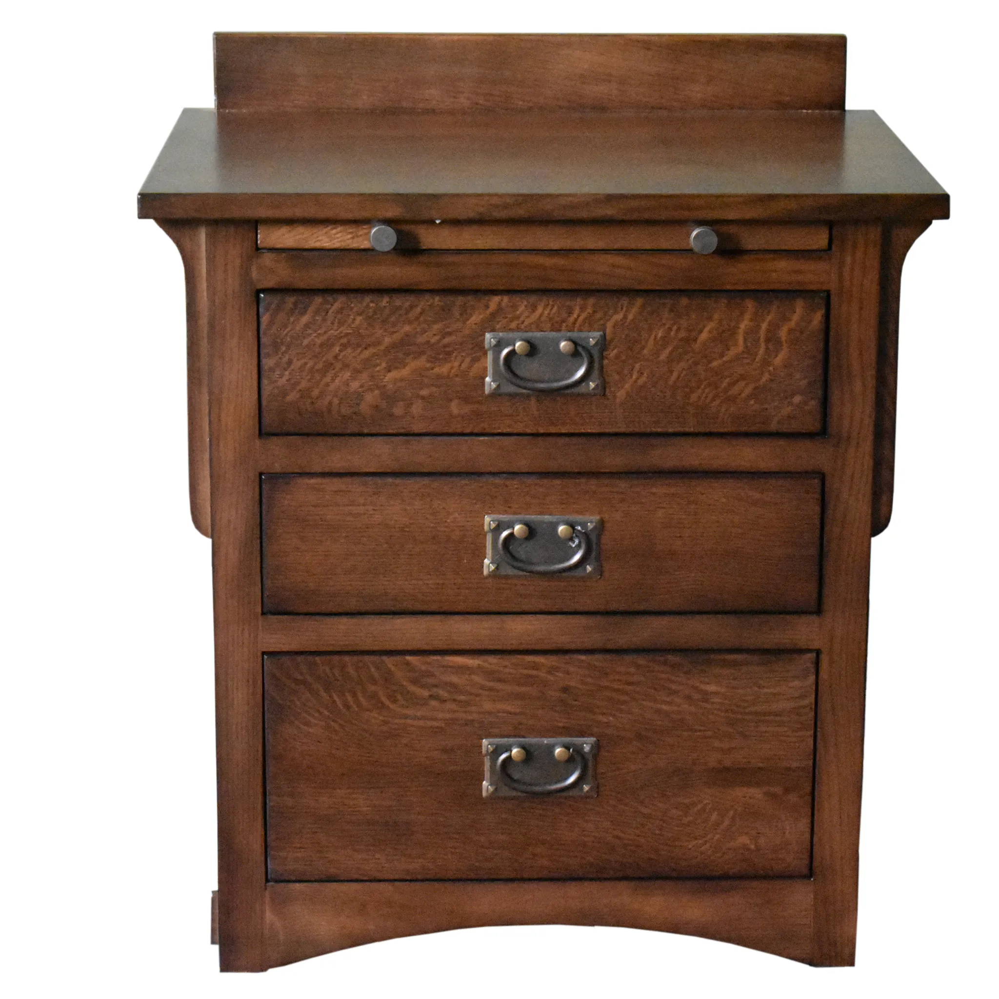 Mission Crofter 3 Drawer Nightstand - Walnut (AW)