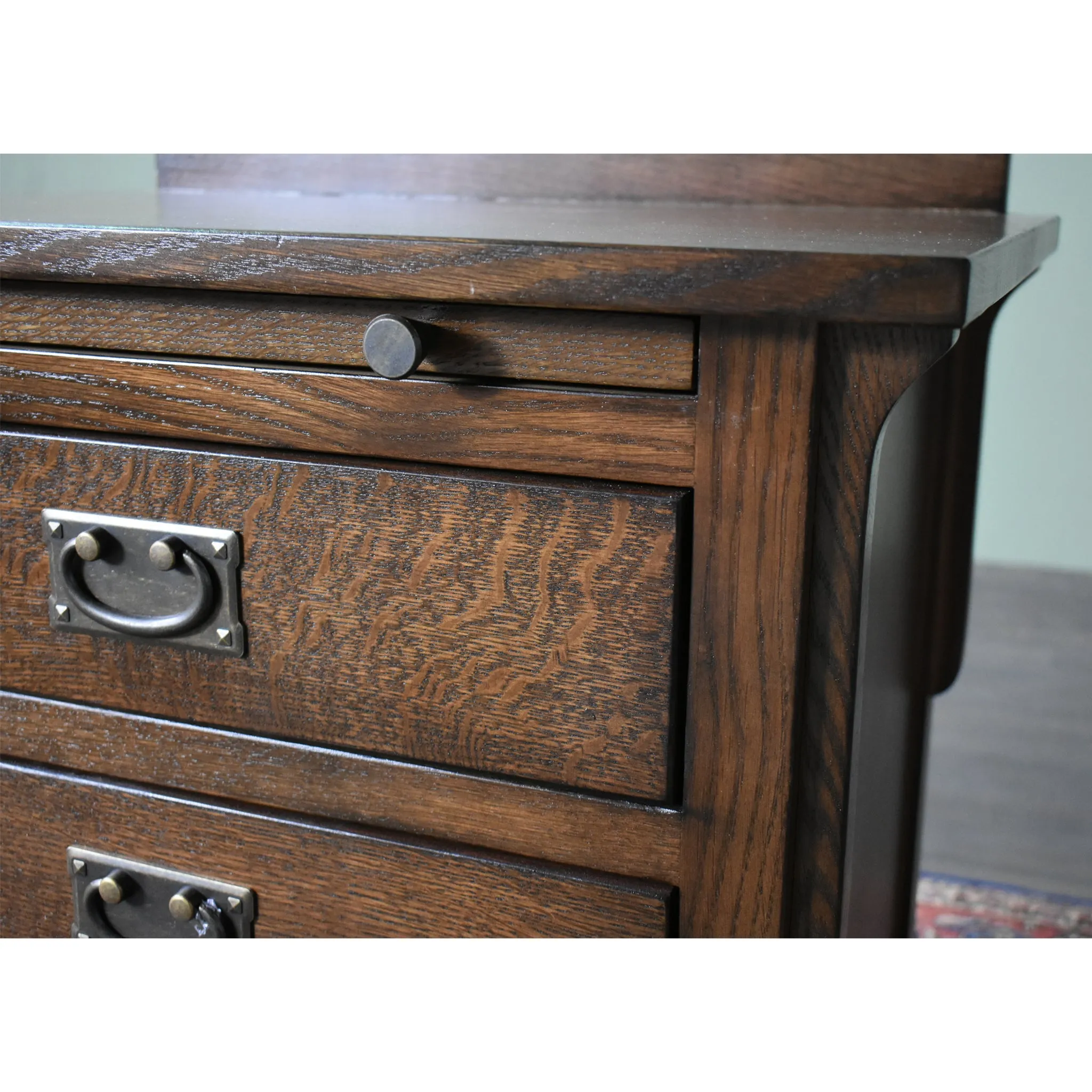 Mission Crofter 3 Drawer Nightstand - Walnut (AW)