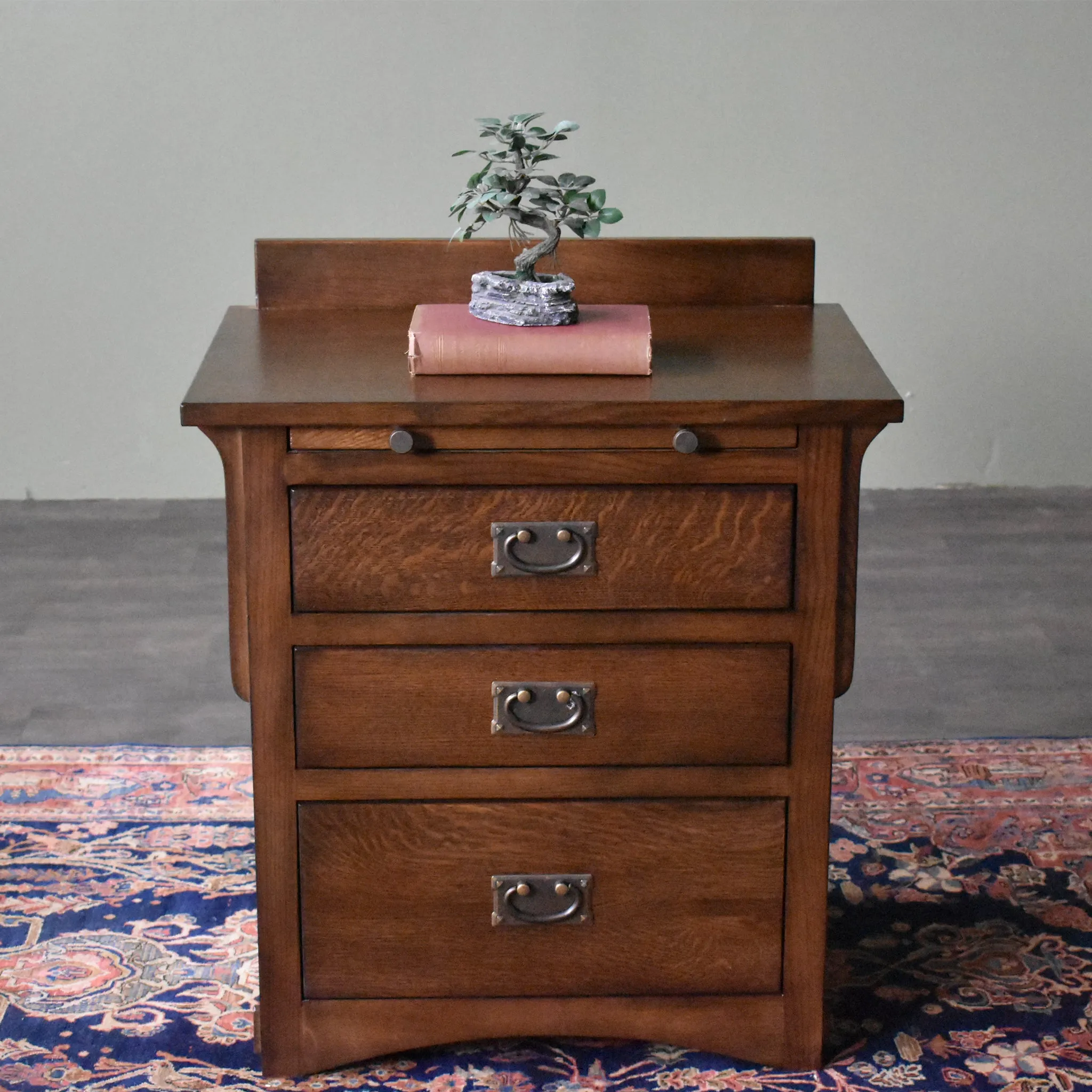 Mission Crofter 3 Drawer Nightstand - Walnut (AW)