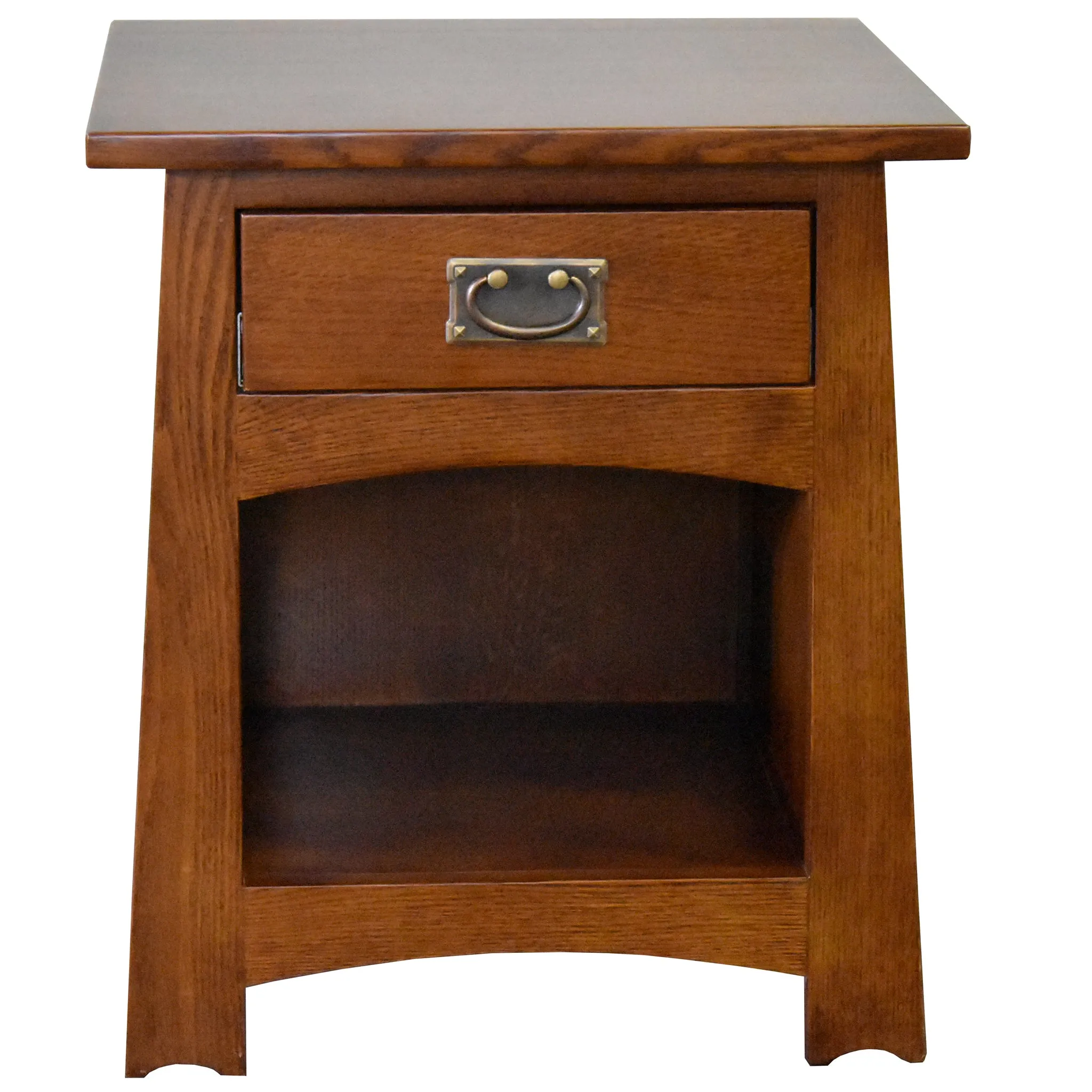 Mission Style Solid Quarter Sawn Oak Keyhole End Table
