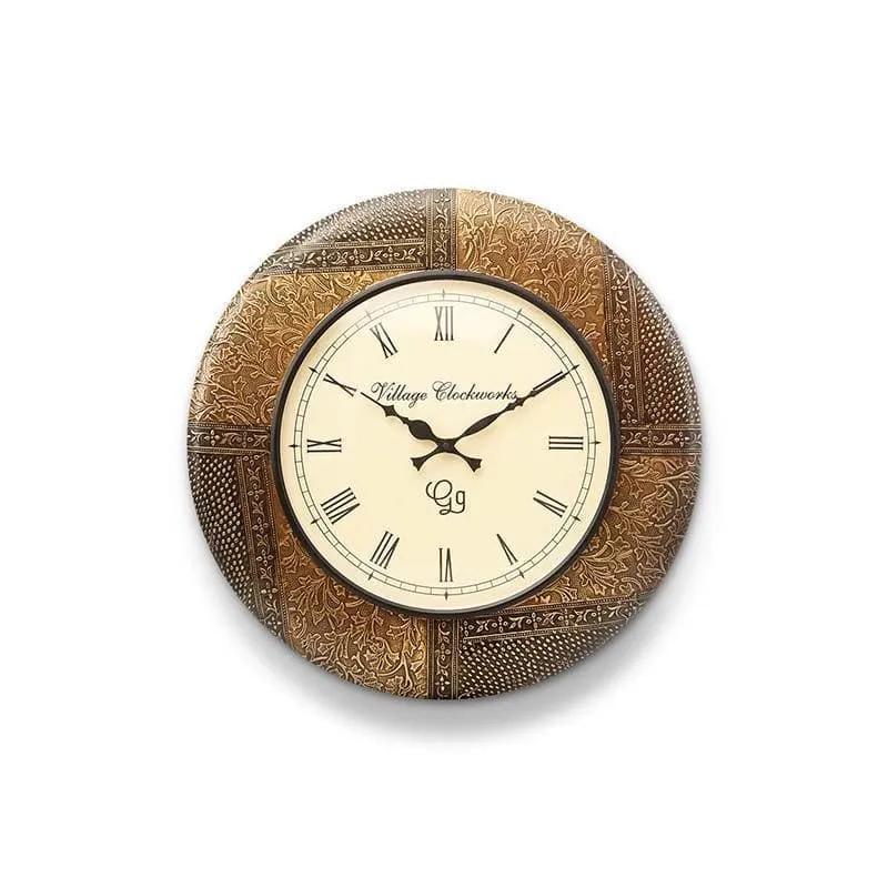 Muted Gold Wall Clock