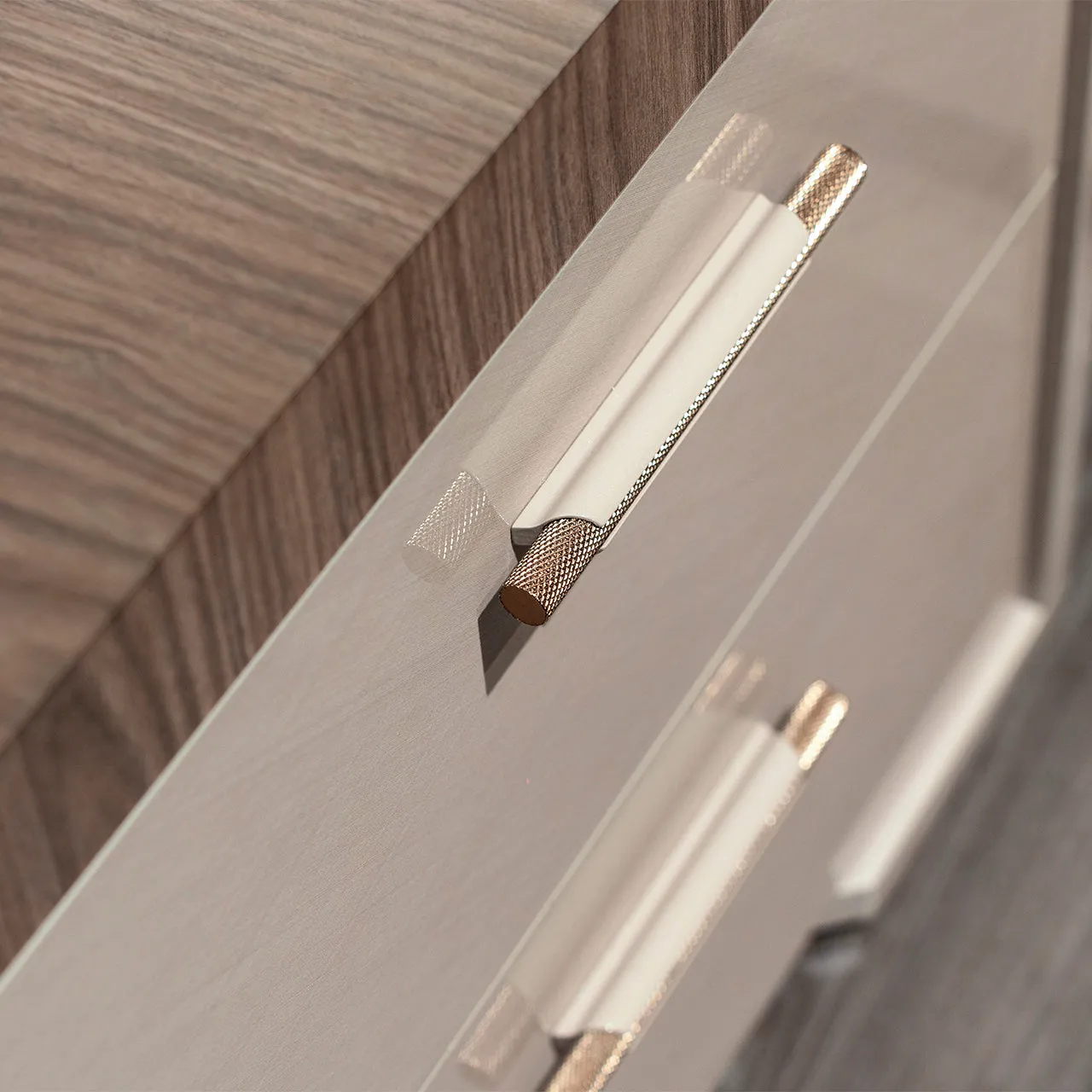 NORA Rope Taupe Walnut Nightstand - Status Italy