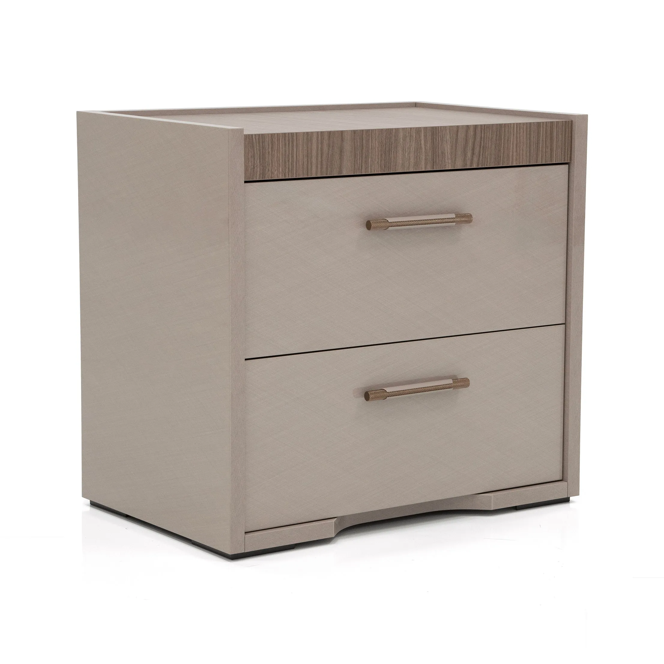 NORA Rope Taupe Walnut Nightstand - Status Italy