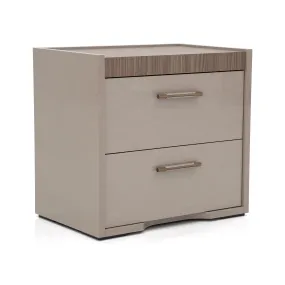 NORA Rope Taupe Walnut Nightstand - Status Italy