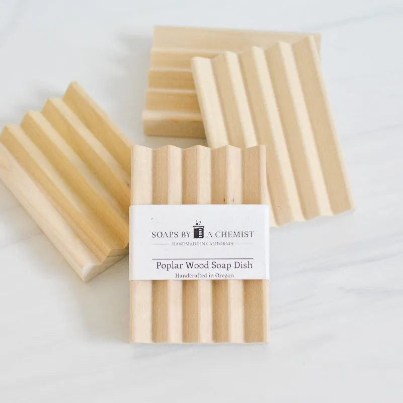 Poplar or Beech Wood Soap Dish