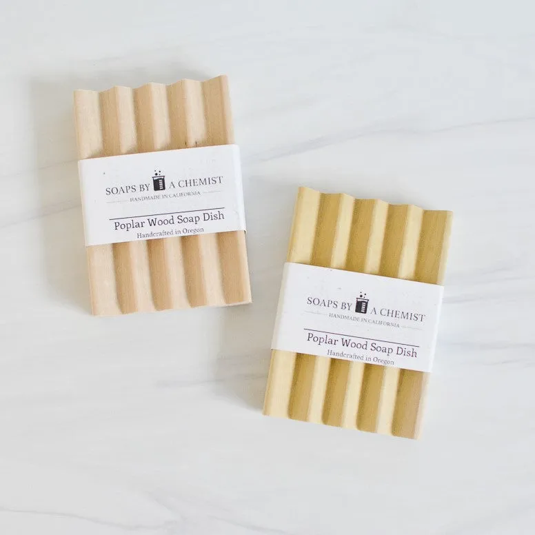 Poplar or Beech Wood Soap Dish