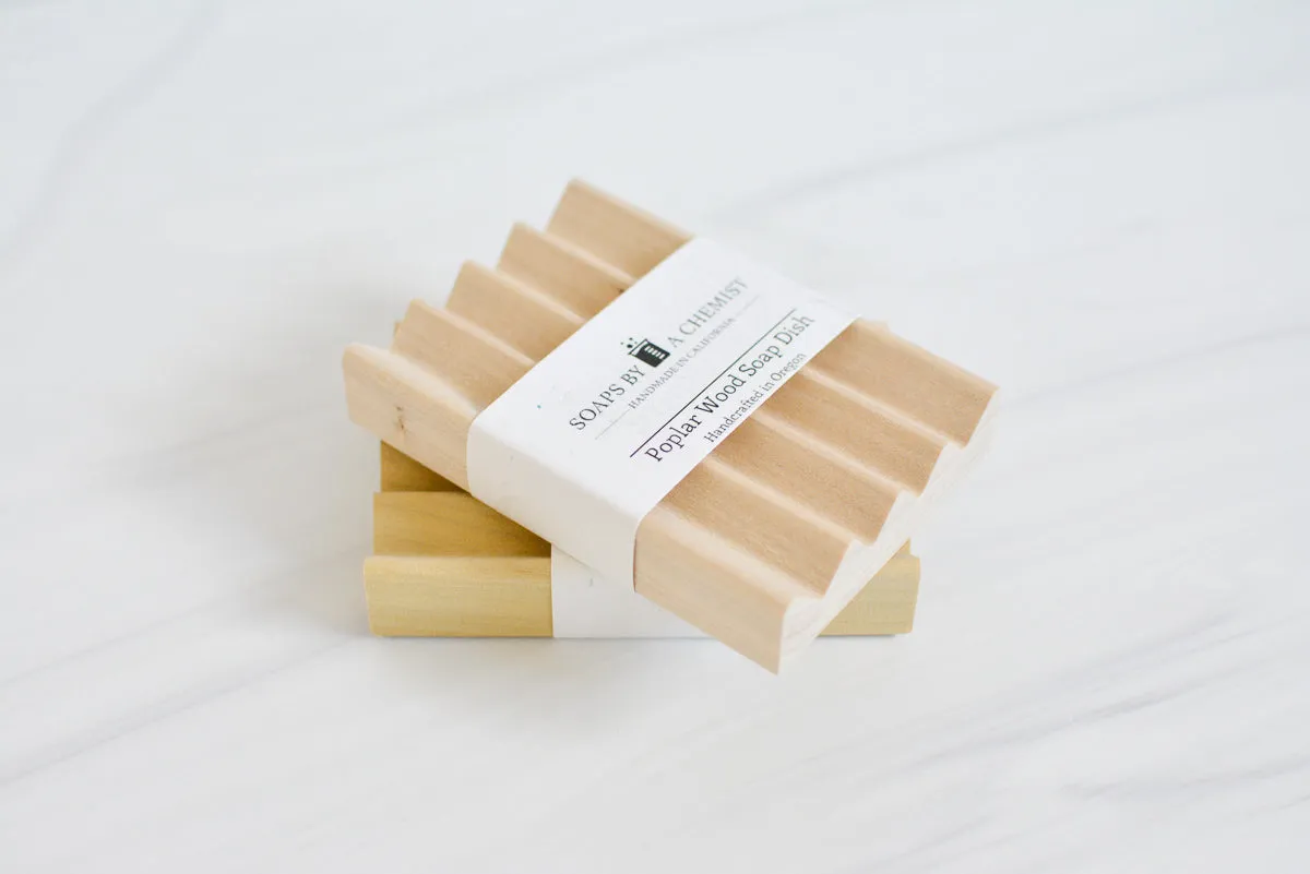 Poplar or Beech Wood Soap Dish