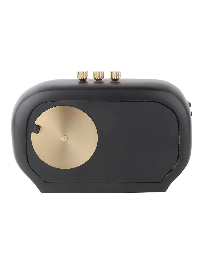 Radio Reverie Aluminum Table Clock | 8 x 3 x 6 inches