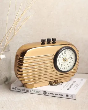 Radio Reverie Aluminum Table Clock | 8 x 3 x 6 inches