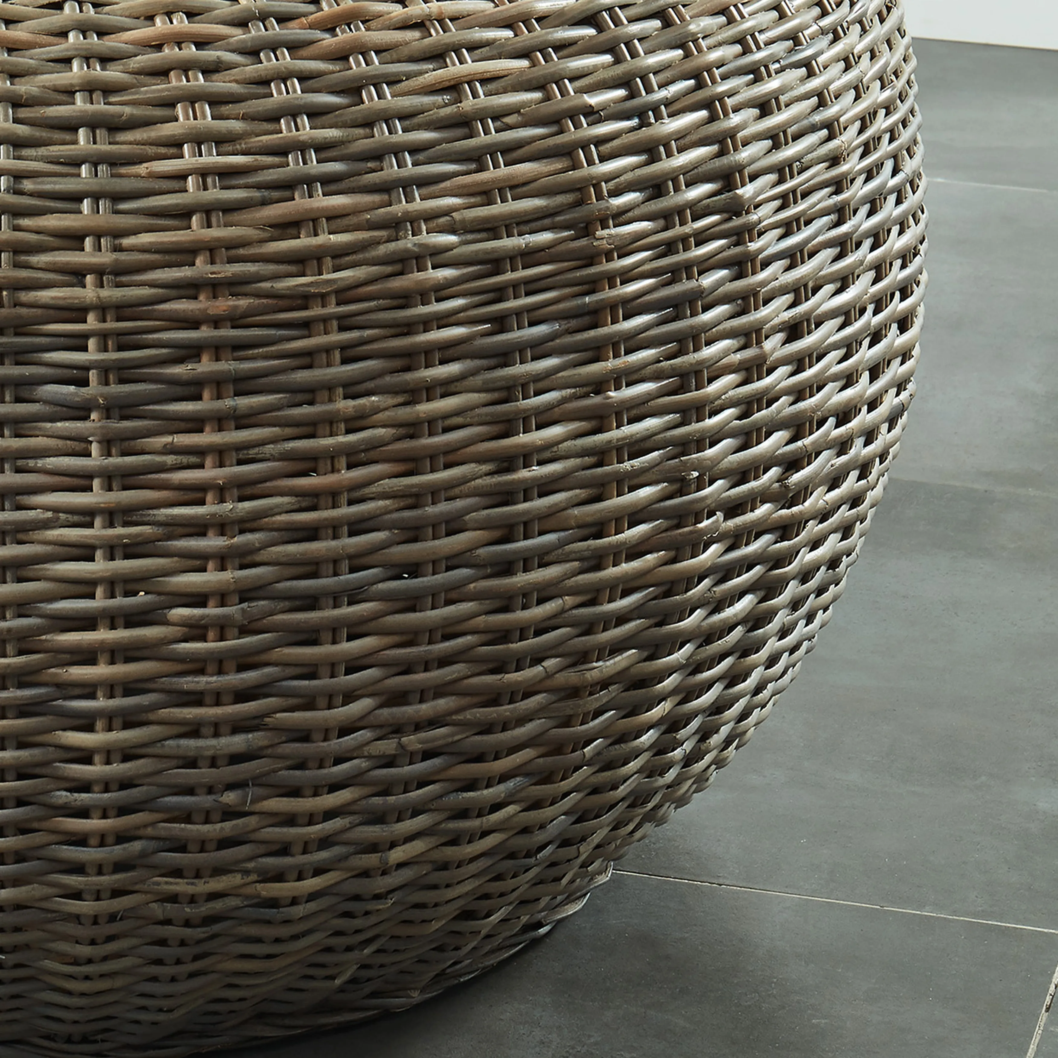 Searth Bohemian Natural Brown Round Kubu Rattan Wicker Coffee Table