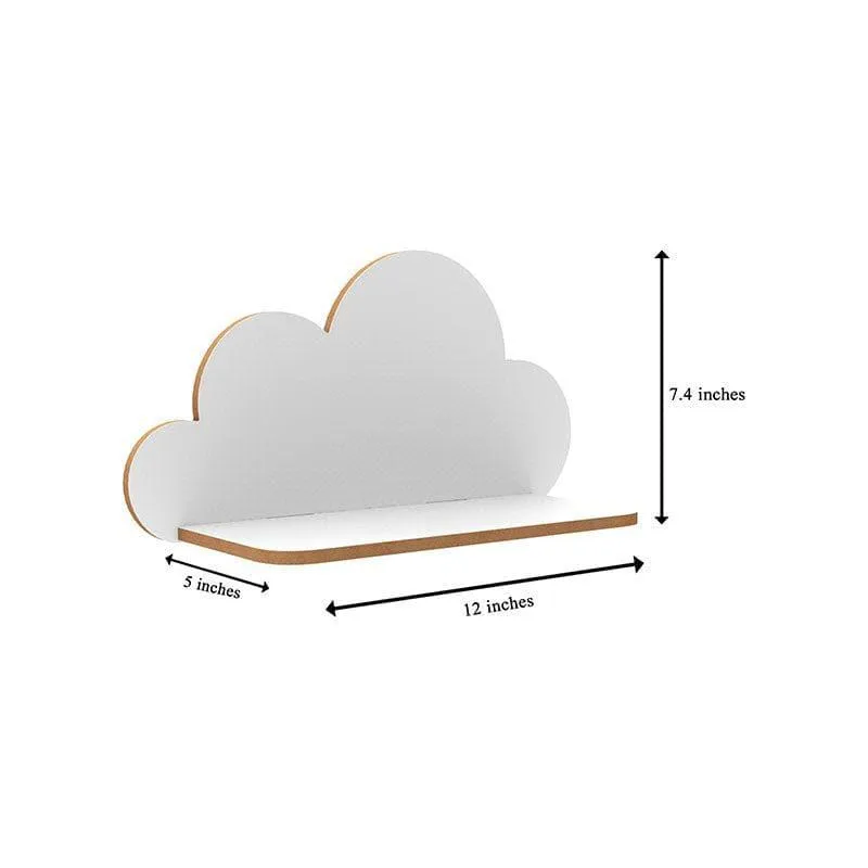 Silver Lining Wall Shelf - White - Set Of Four