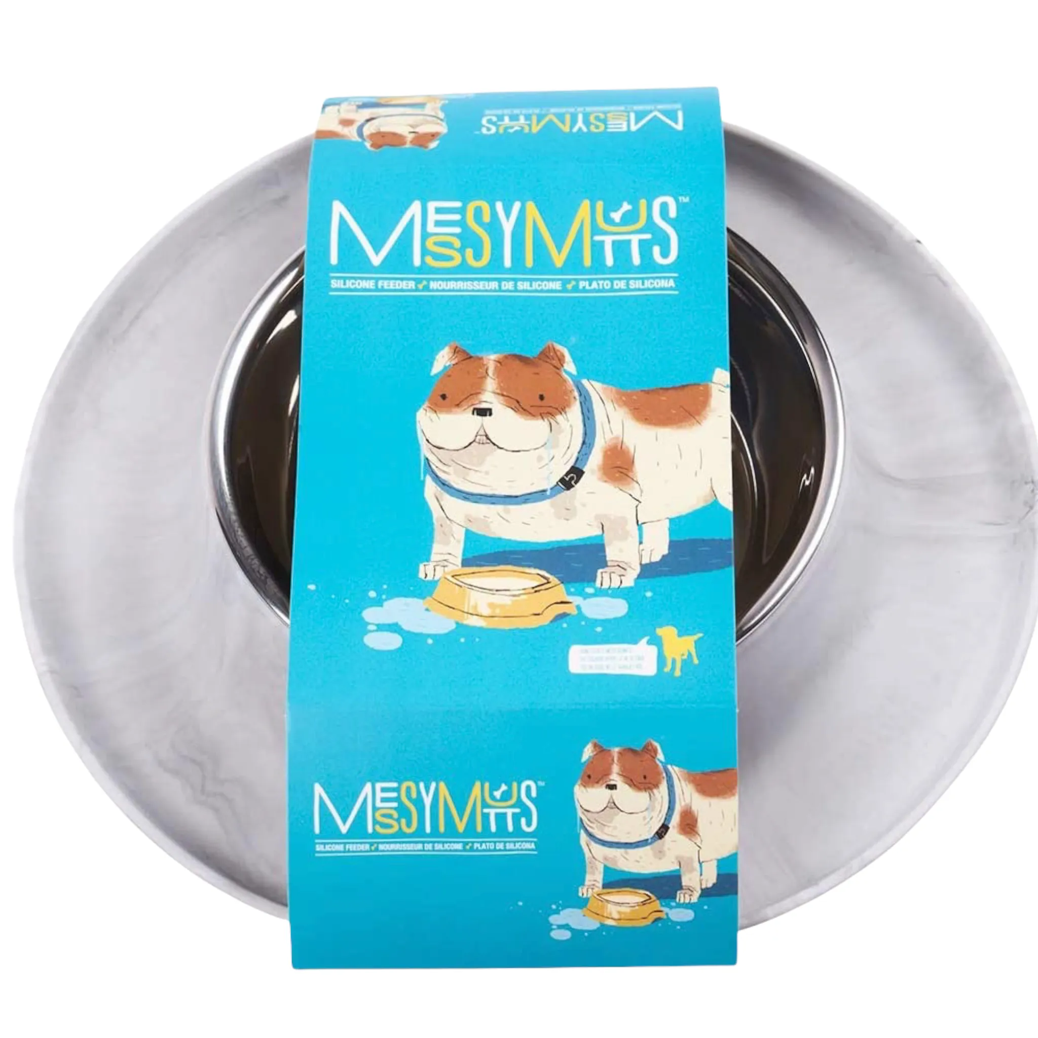single silicone marble feeder with stainless bowl (1.5 cups)