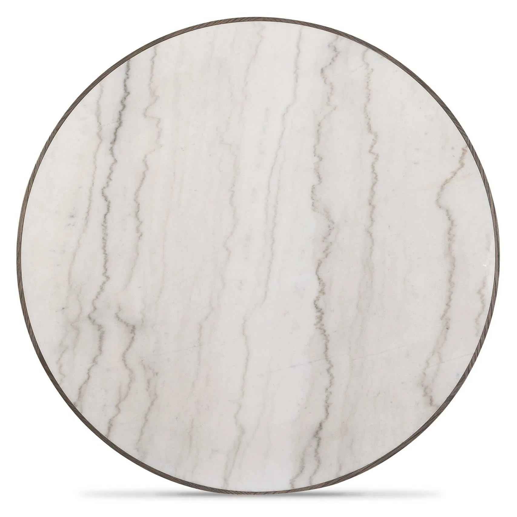 Skye 42" Round Dining Table, White Marble