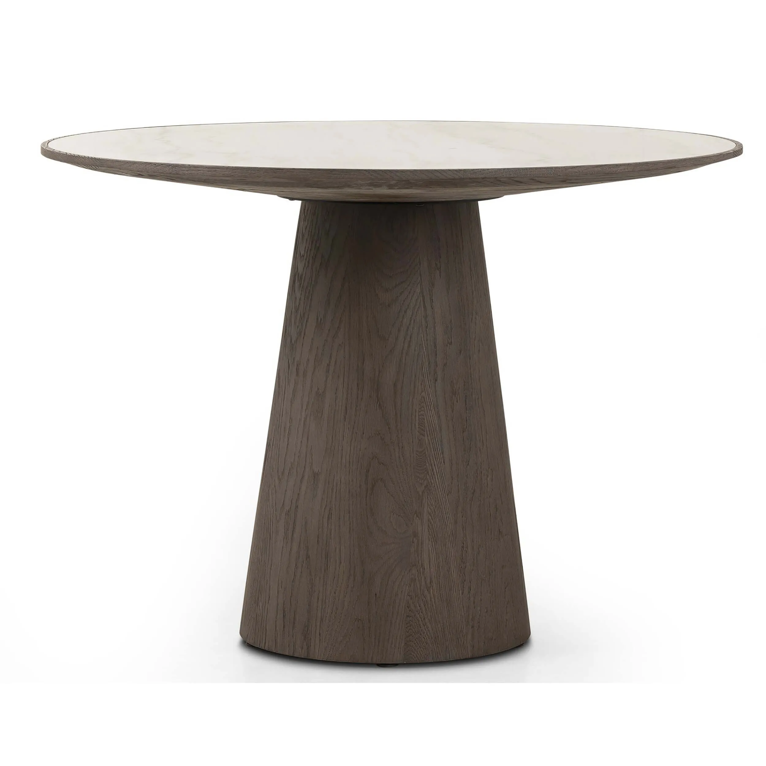Skye 42" Round Dining Table, White Marble