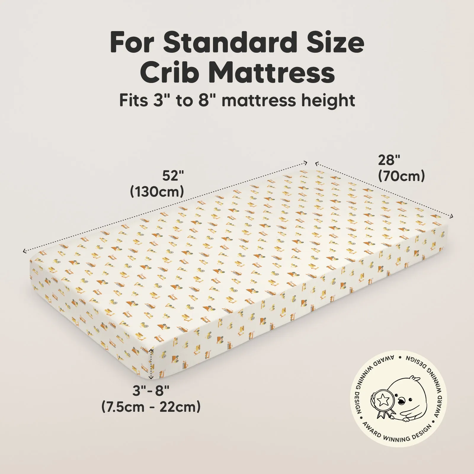 Soothe Fitted Crib Sheet (Construction)