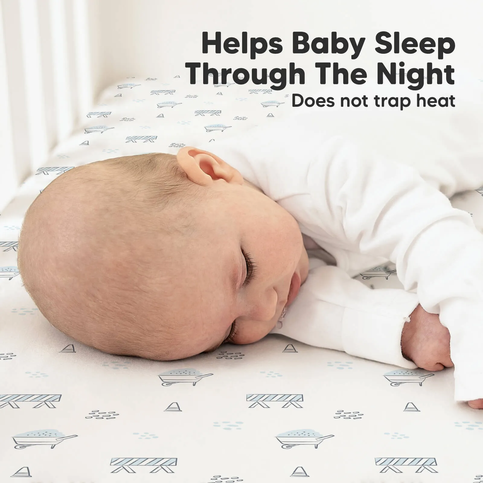 Soothe Fitted Crib Sheet (Excavation)