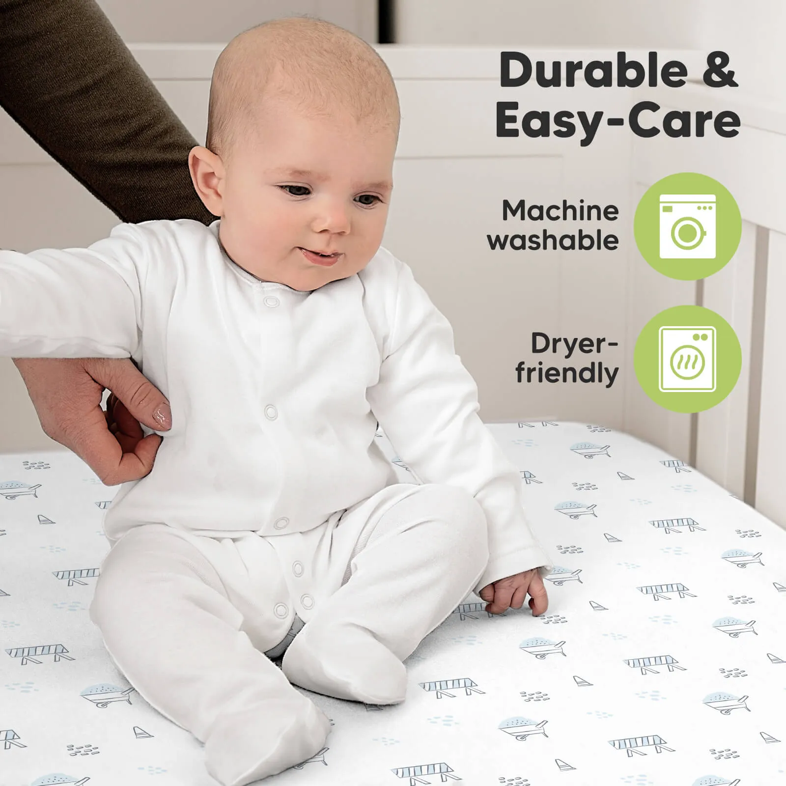 Soothe Fitted Crib Sheet (Excavation)