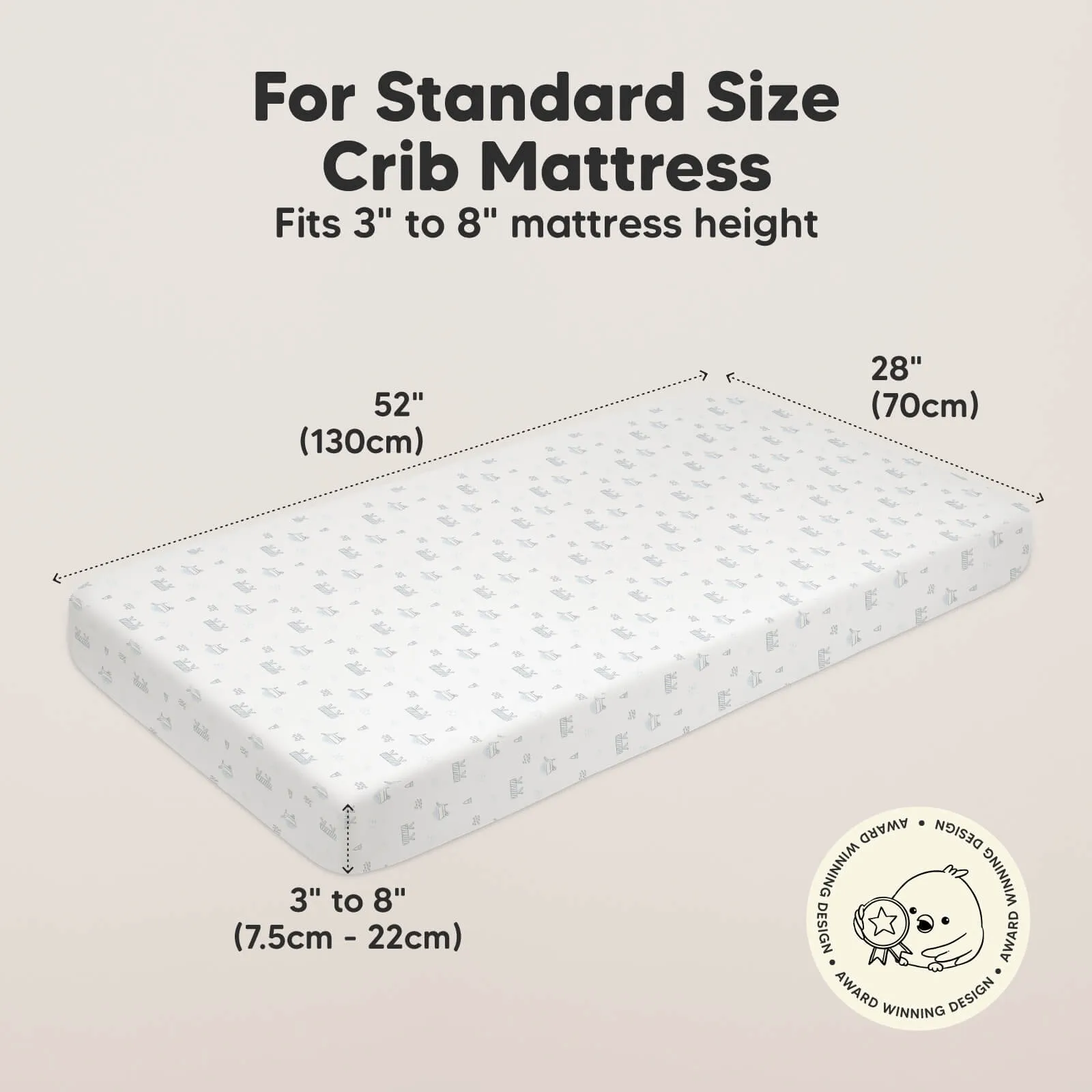 Soothe Fitted Crib Sheet (Excavation)