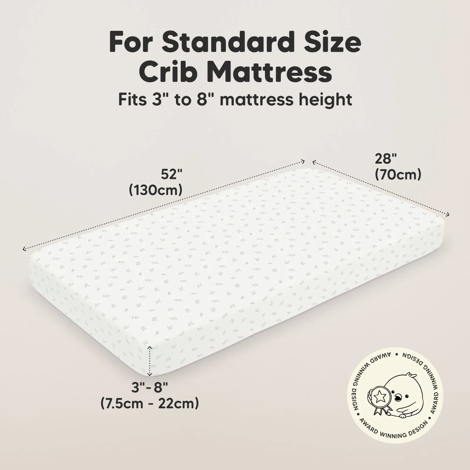 Soothe Fitted Crib Sheet (Herb)