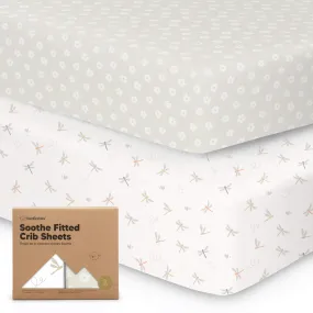 Soothe Fitted Crib Sheet (Meadow)