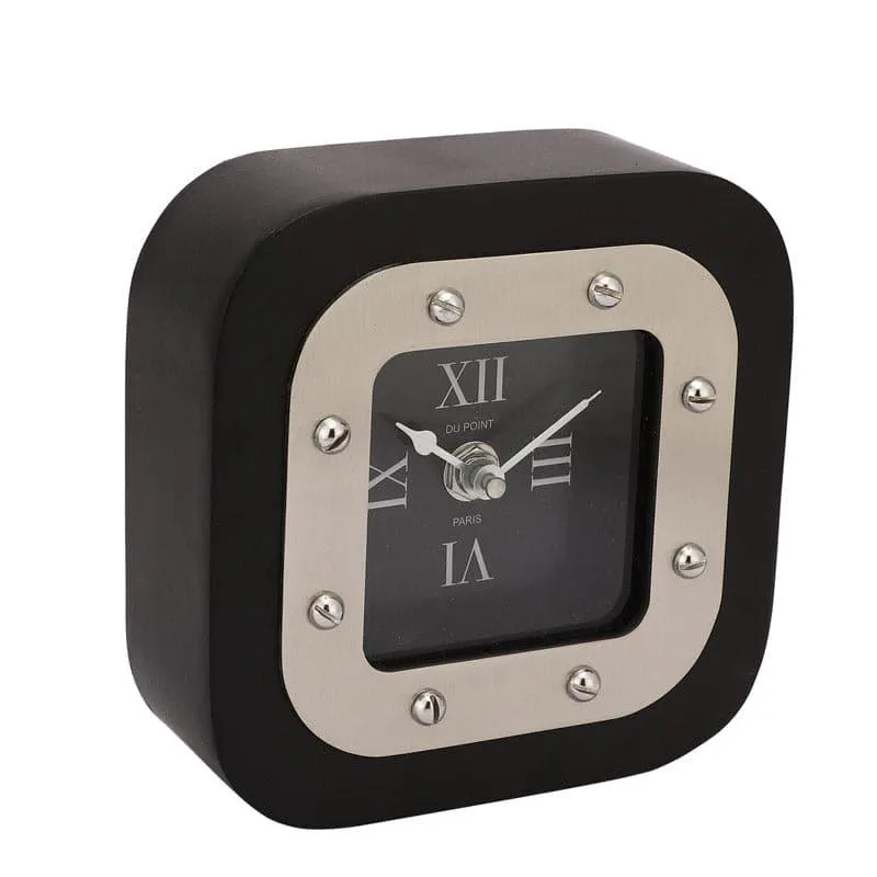 Squara Table Clock - Black