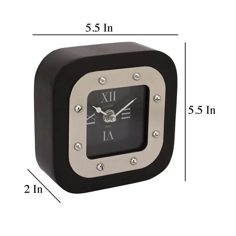 Squara Table Clock - Black