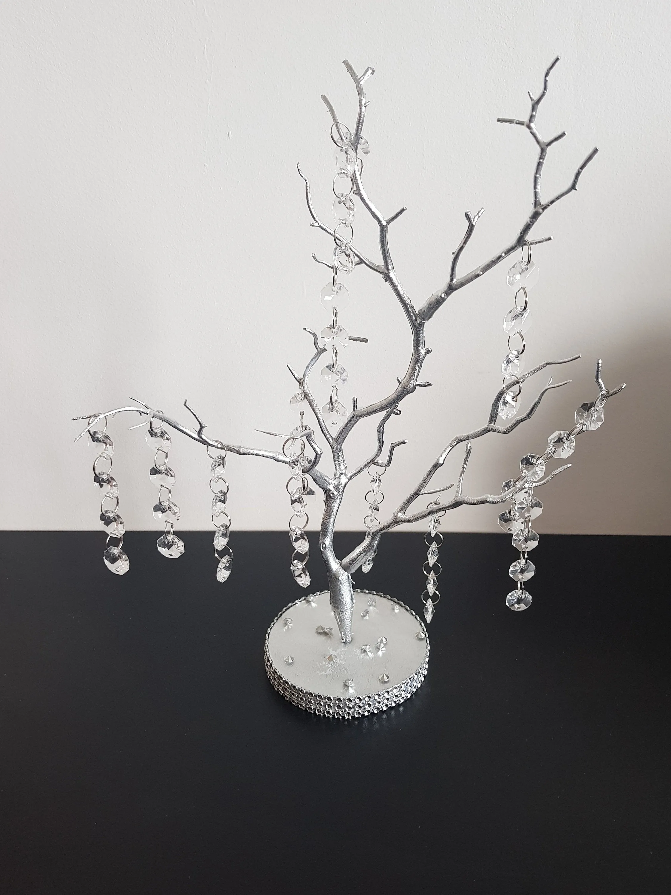 Table centrepiece, Crystal manzanita tree, wedding table decor, white wedding tree.