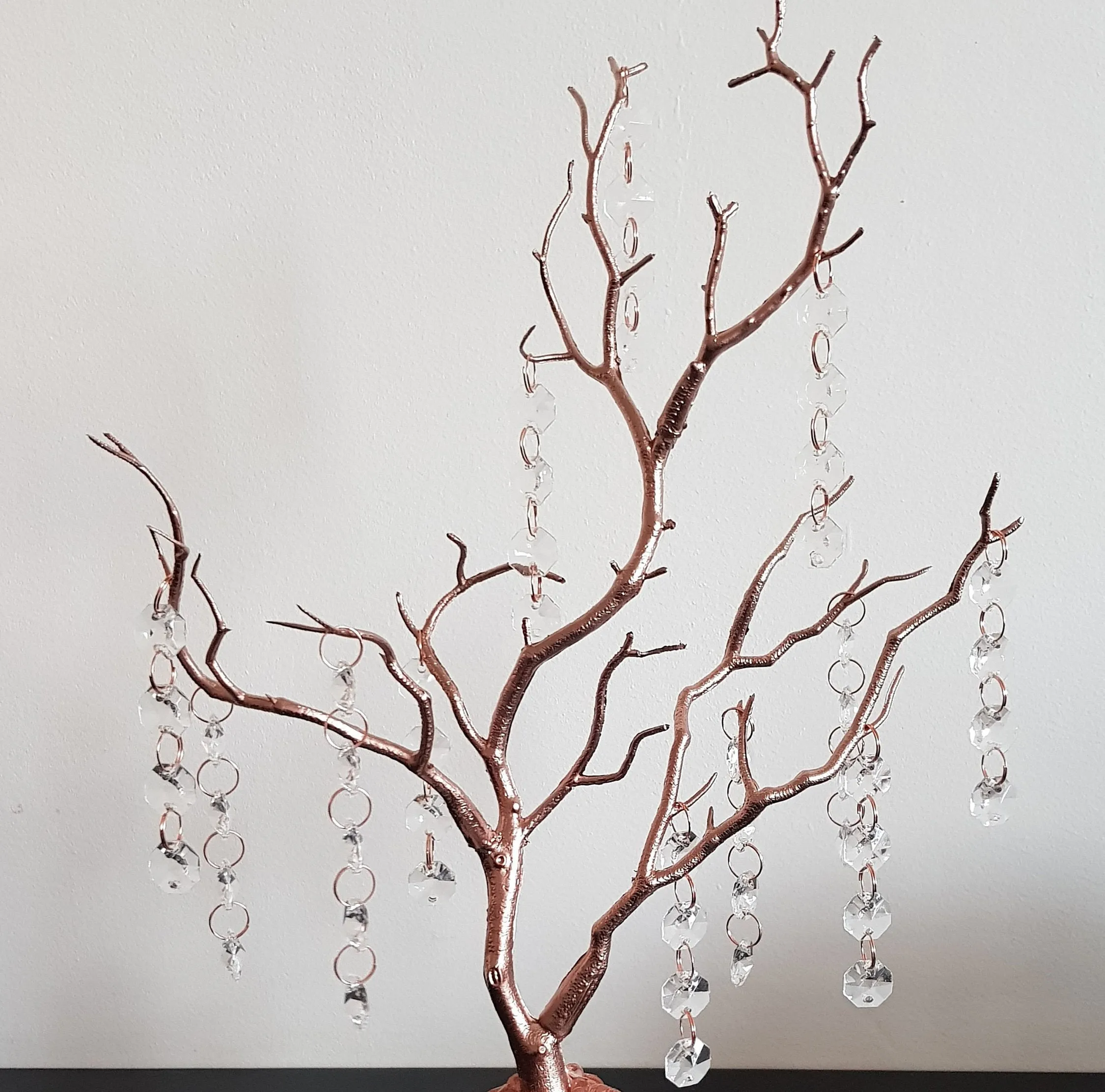 Table centrepiece, Crystal manzanita tree, wedding table decor, white wedding tree.