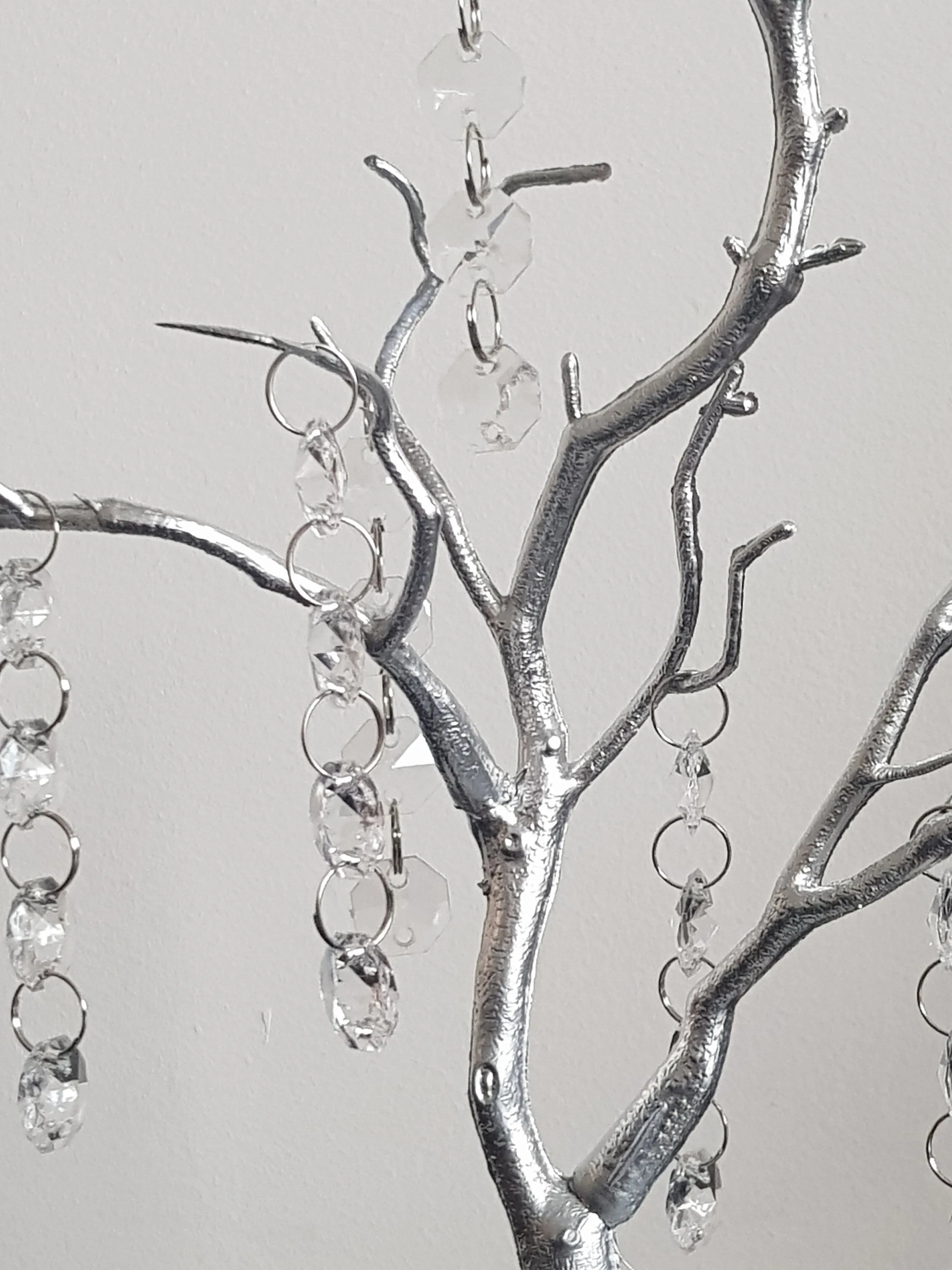 Table centrepiece, Crystal manzanita tree, wedding table decor, white wedding tree.