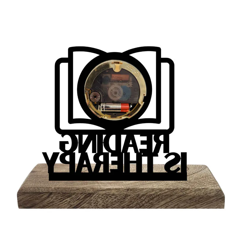 Timeless Tales Iron & Mango Wood Table Clock