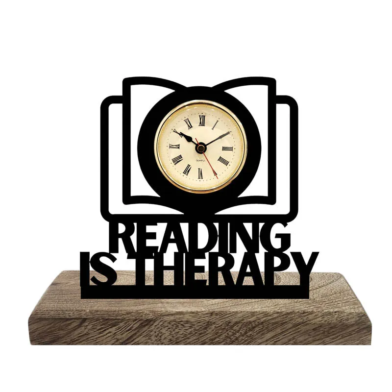 Timeless Tales Iron & Mango Wood Table Clock