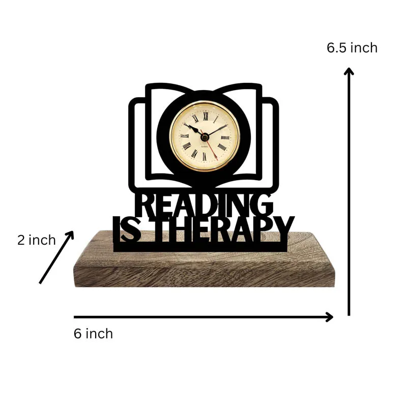 Timeless Tales Iron & Mango Wood Table Clock