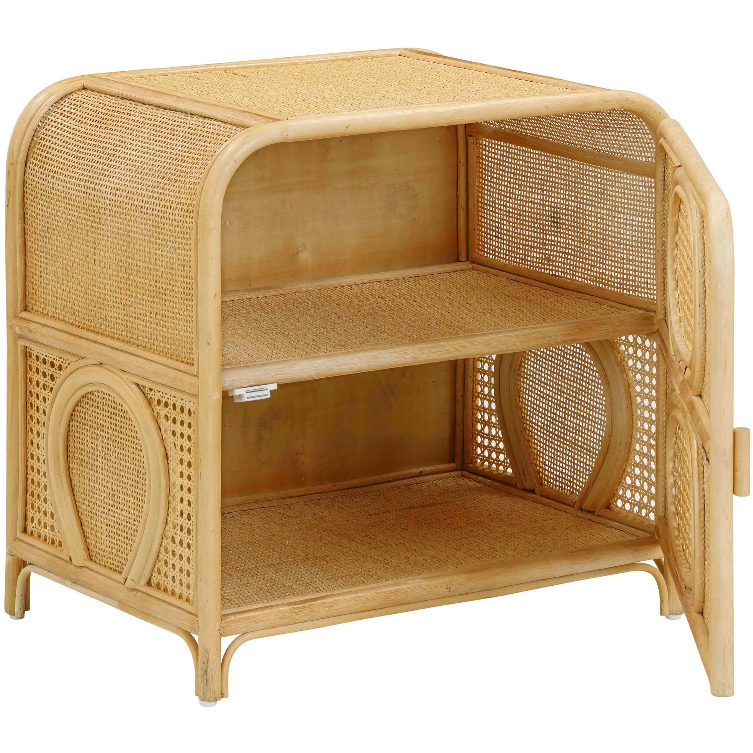 Tina Rattan Nightstand, Natural