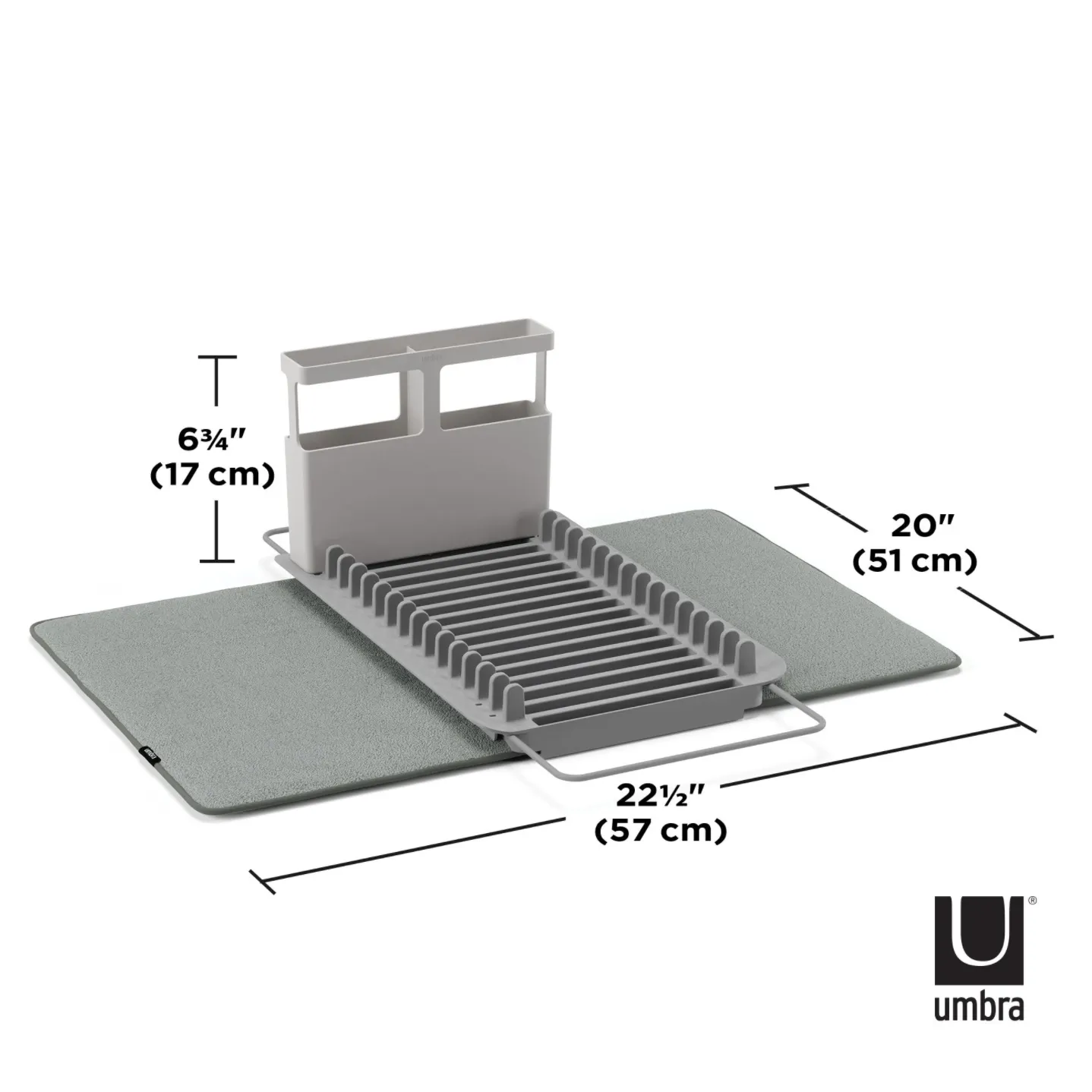 UDRY OVER THE SINK DISH RACK CHARCOAL