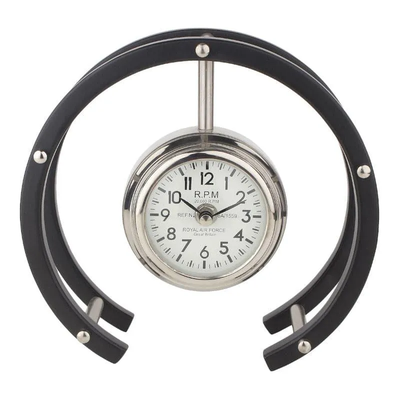 Vandra Round Table Clock - Silver