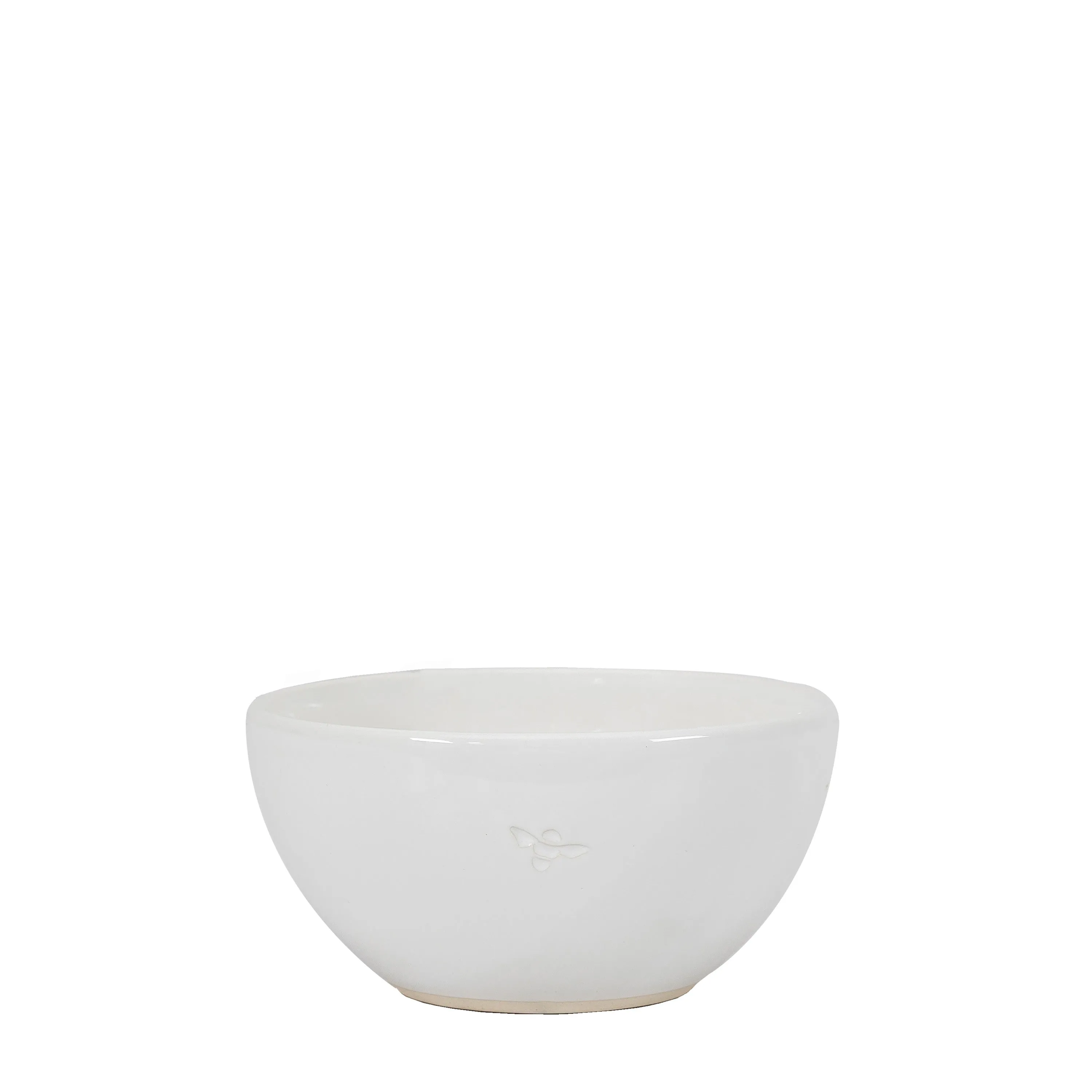 White Stoneware Bee Bowls ( 4 Pack)
