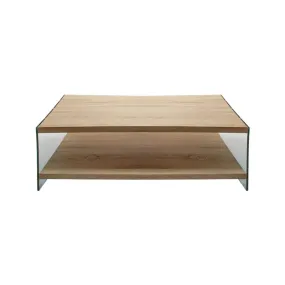 Wooden Coffee Table With Side Glass Ct-122