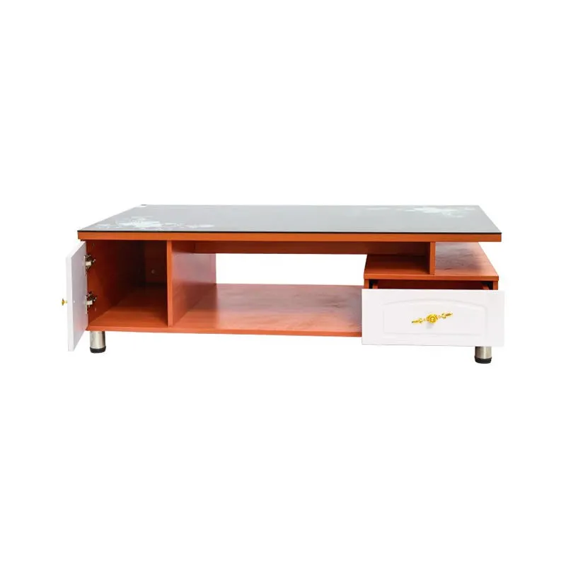 Wooden Extensive Coffee Table Added With Glass Dg5106